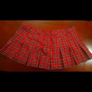 Red Plaid Skirt